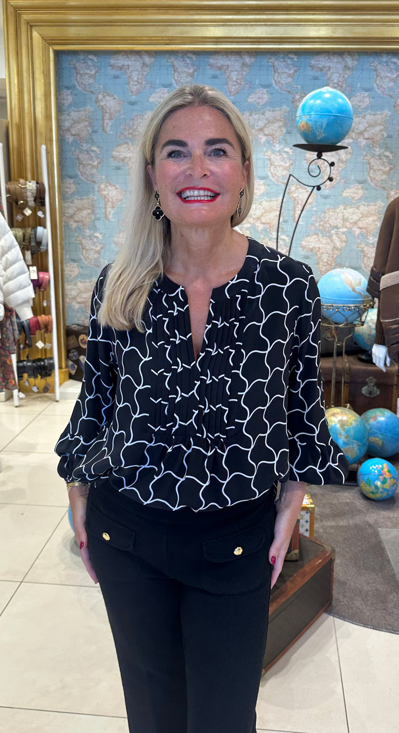 Bluse Schwarz | Weiß
