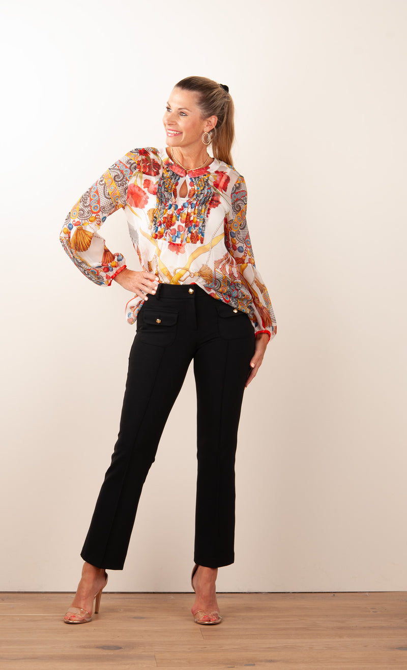 Bluse Weiß | Multicolor