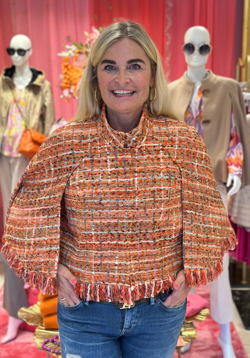 Bouclé Cape | Jacke Multicolor