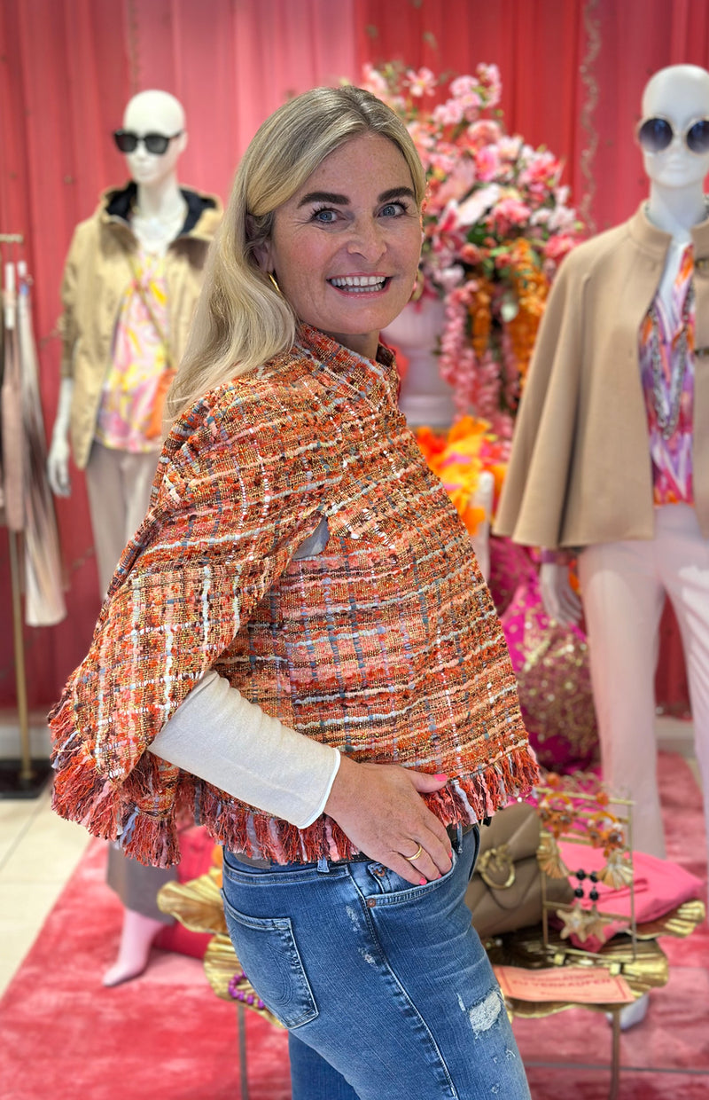 Bouclé Cape | Jacke Multicolor