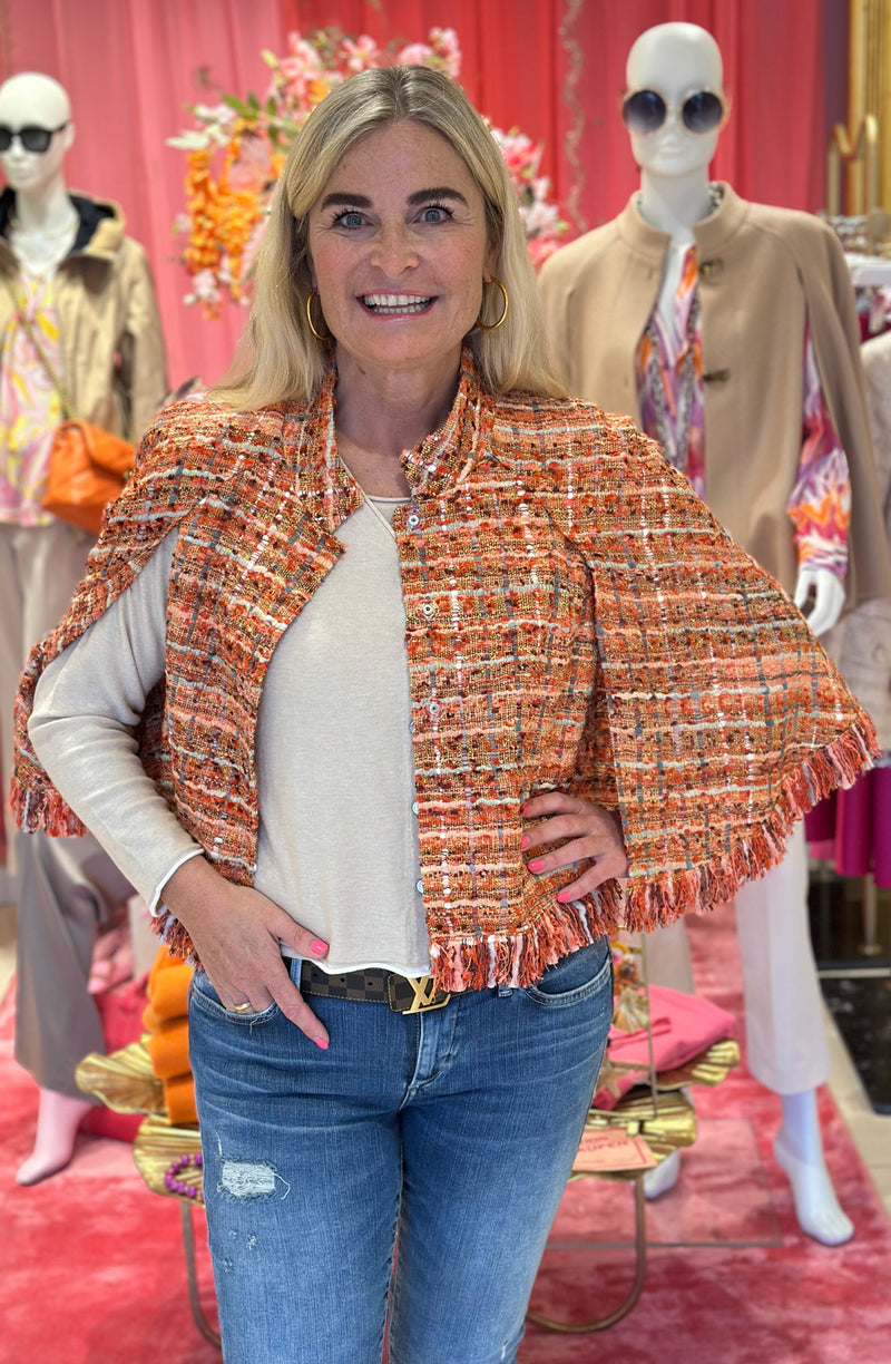 Bouclé Cape | Jacke Multicolor