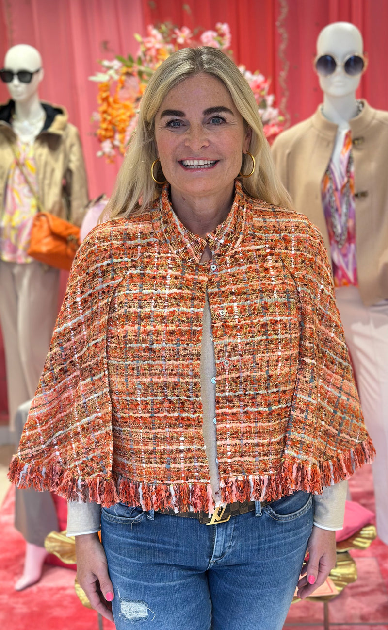Bouclé Cape | Jacke Multicolor