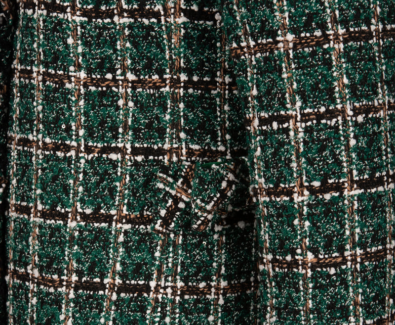 Bouclé Jacke Grün | Multicolor