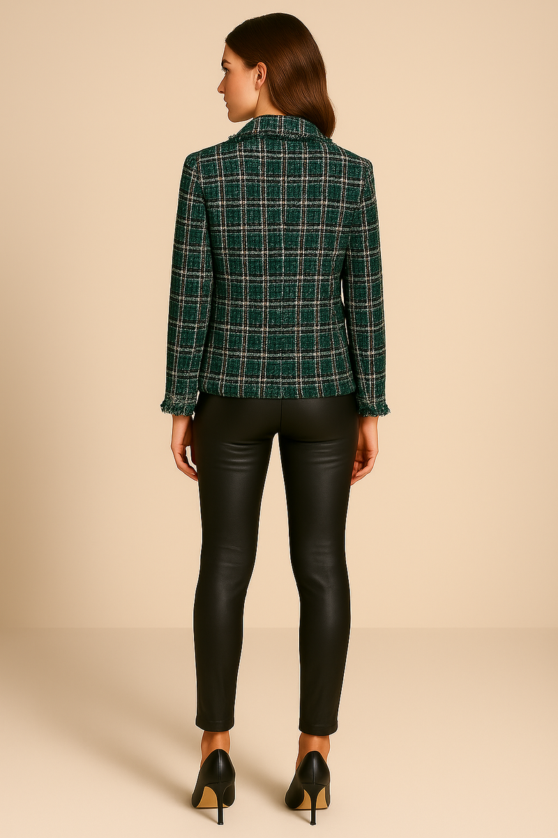 Bouclé Jacke Grün | Multicolor