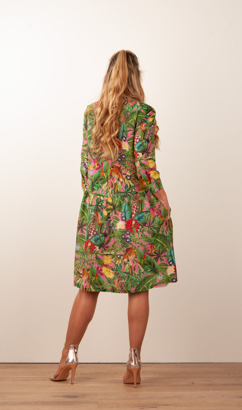 Kleid Pink | Grün | Multicolor
