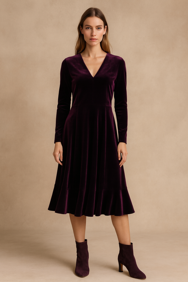 Samt Kleid Barolo