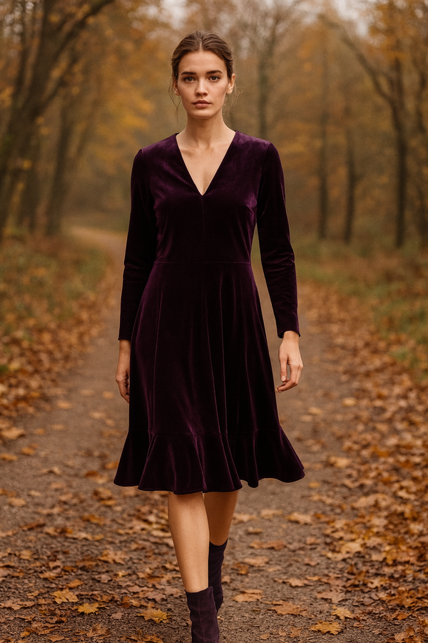 Samt Kleid Barolo