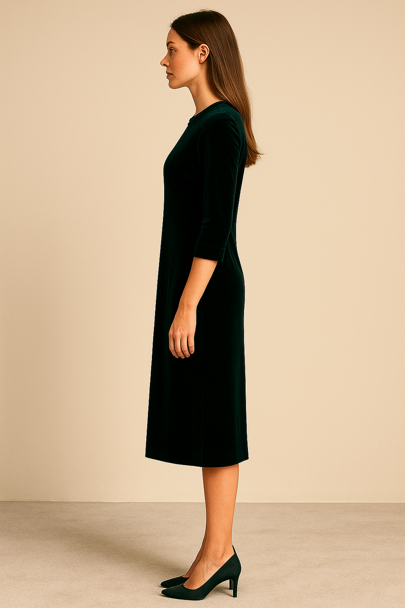 Samt Kleid Dunkelgrün