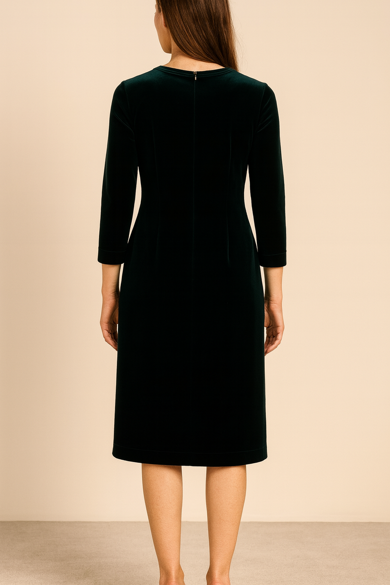 Samt Kleid Dunkelgrün