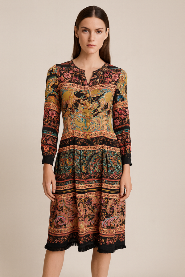 Kleid Schwarz | Multicolor