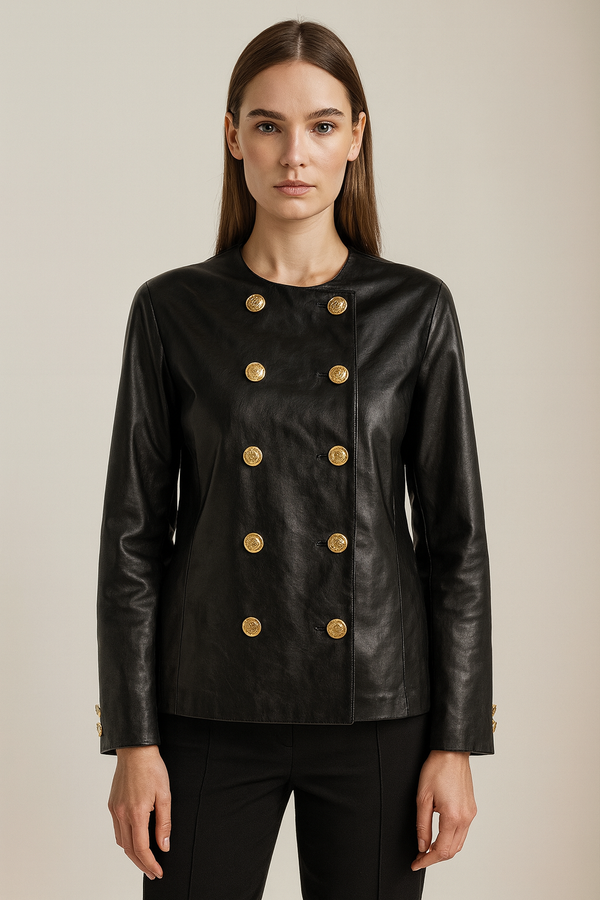 Lederjacke Schwarz