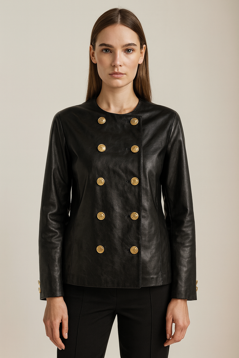 Lederjacke Schwarz