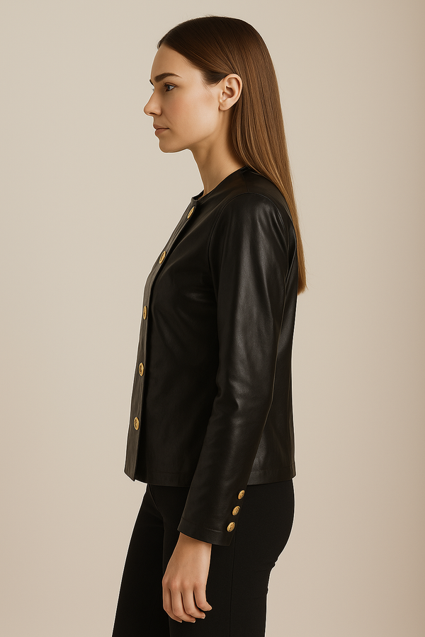 Lederjacke Schwarz