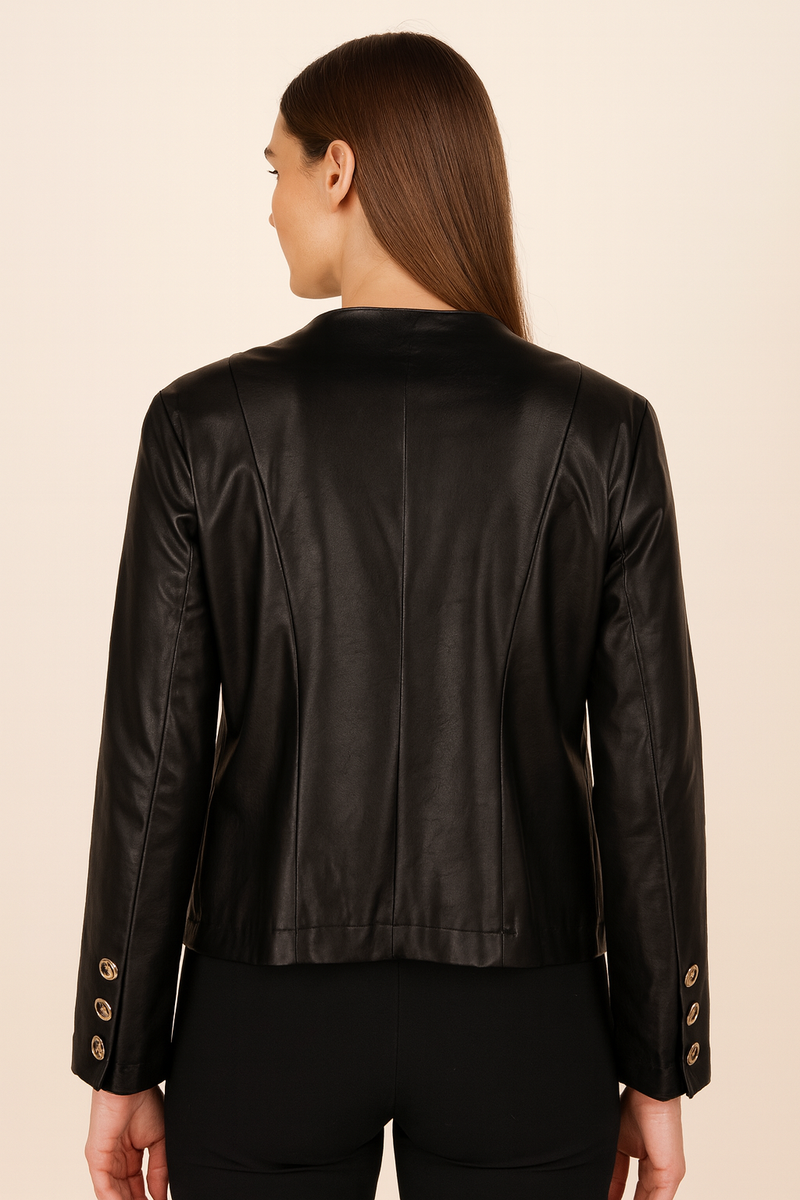 Lederjacke Schwarz