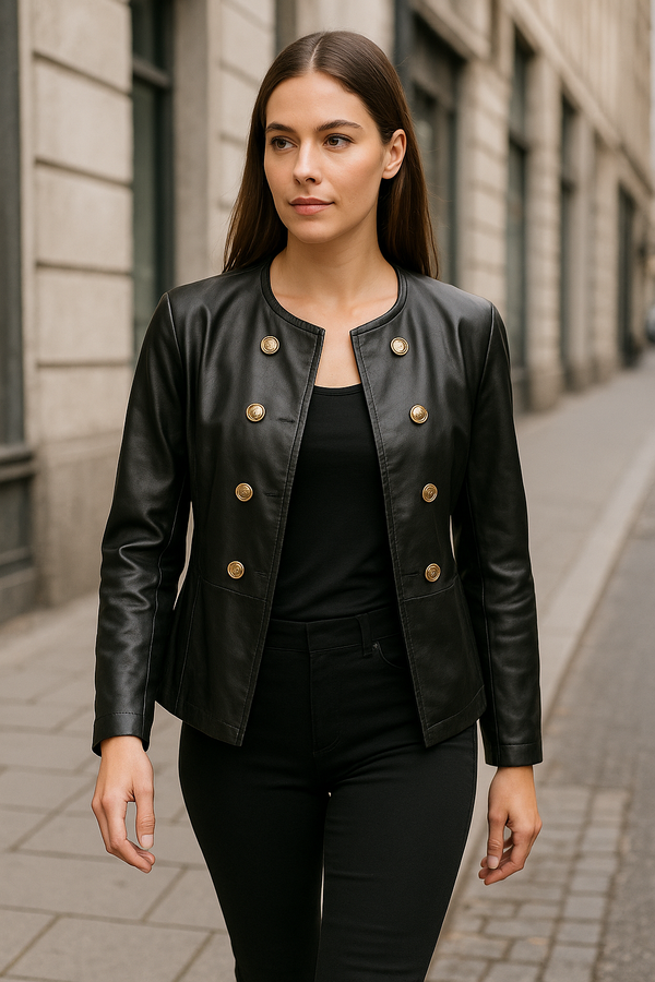 Lederjacke Schwarz