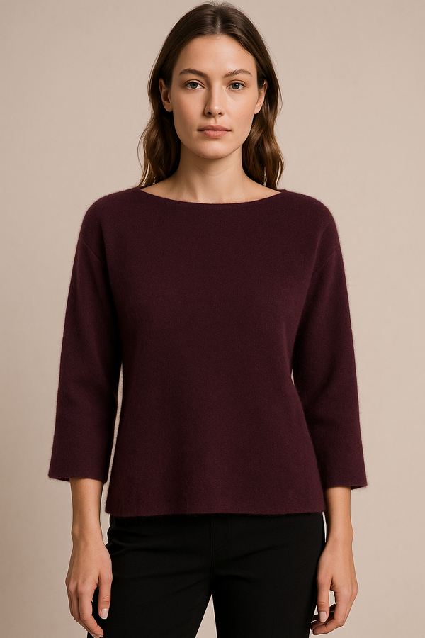Kaschmir Pullover „Fell-Optik“ Barolo