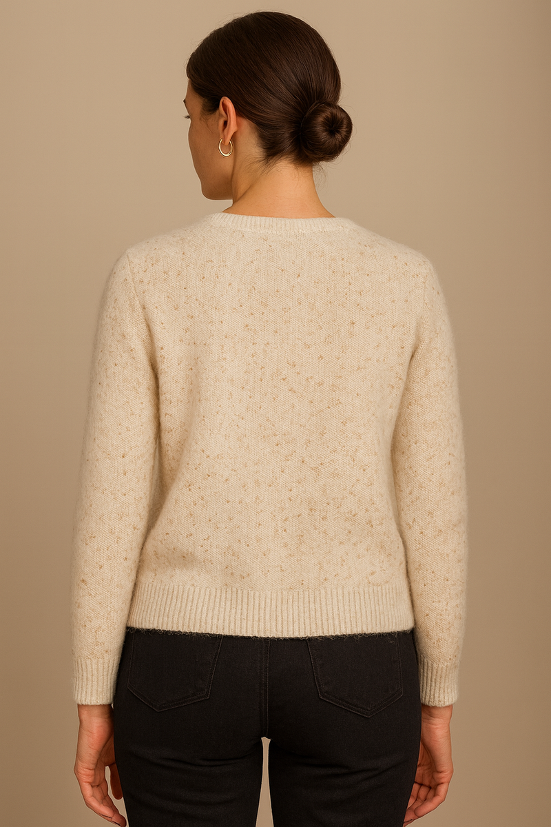 Pullover „Pailletten“ Beige
