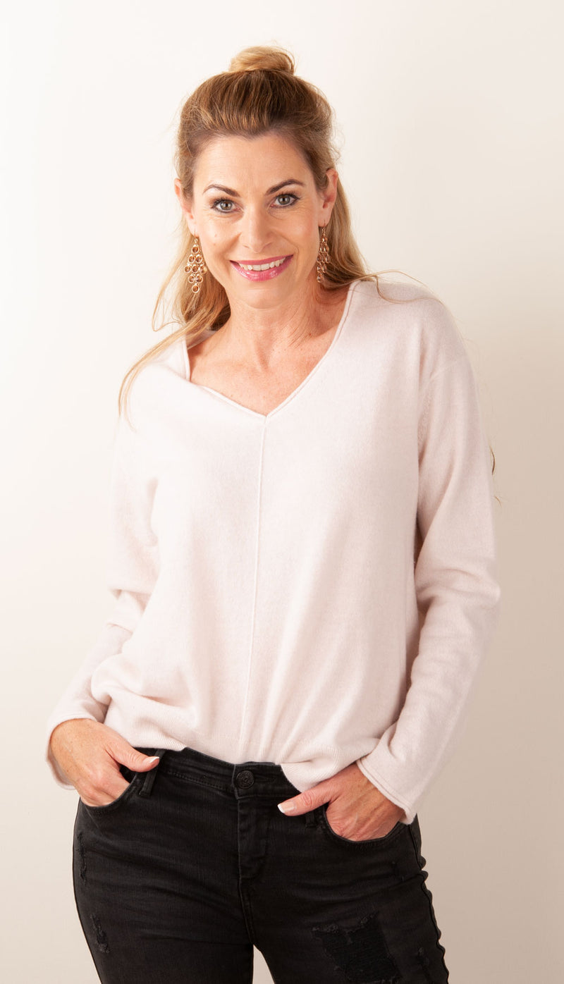 Kaschmir Pullover Hellbeige