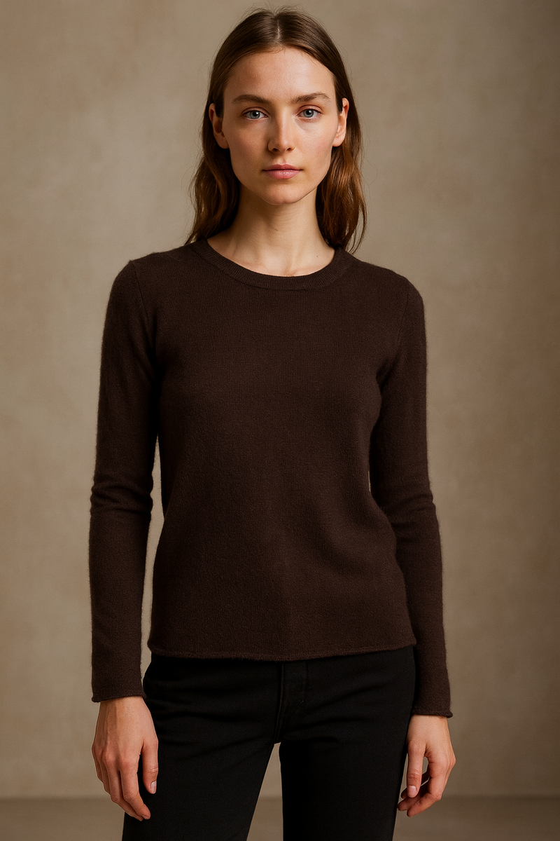 Kaschmir Pullover Dunkelbraun