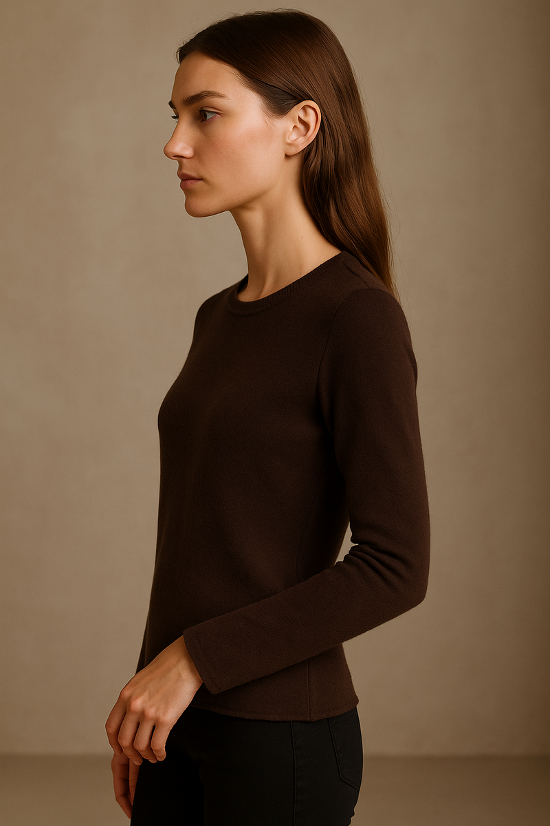 Kaschmir Pullover Dunkelbraun