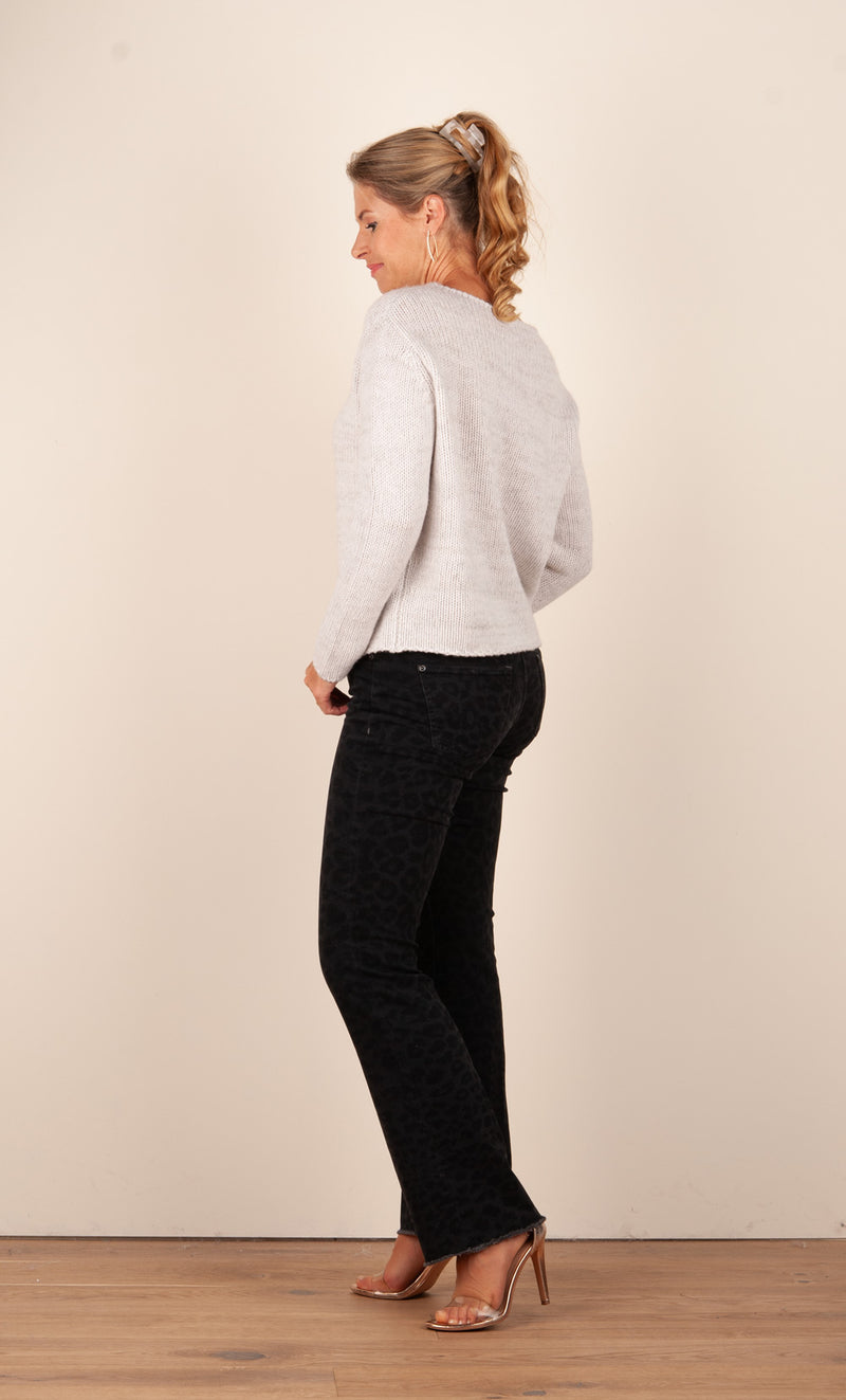 Kaschmir Pullover Melange Grau