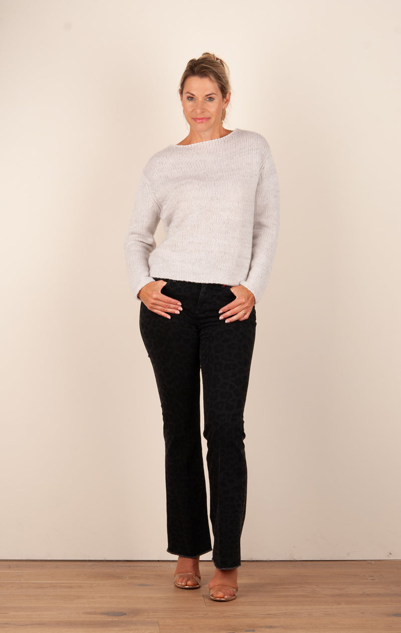 Kaschmir Pullover Melange Grau