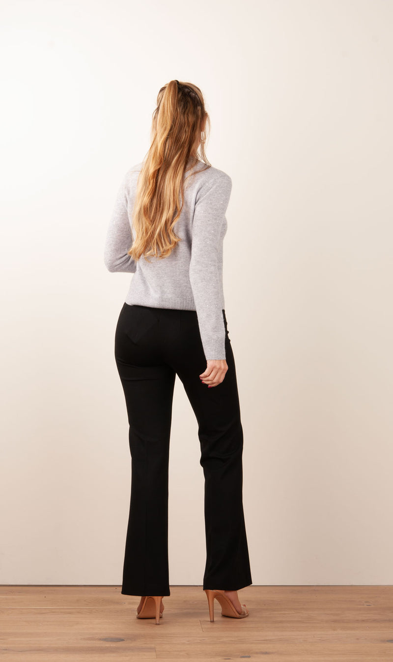 Pullover „Strass“ Melange Grau