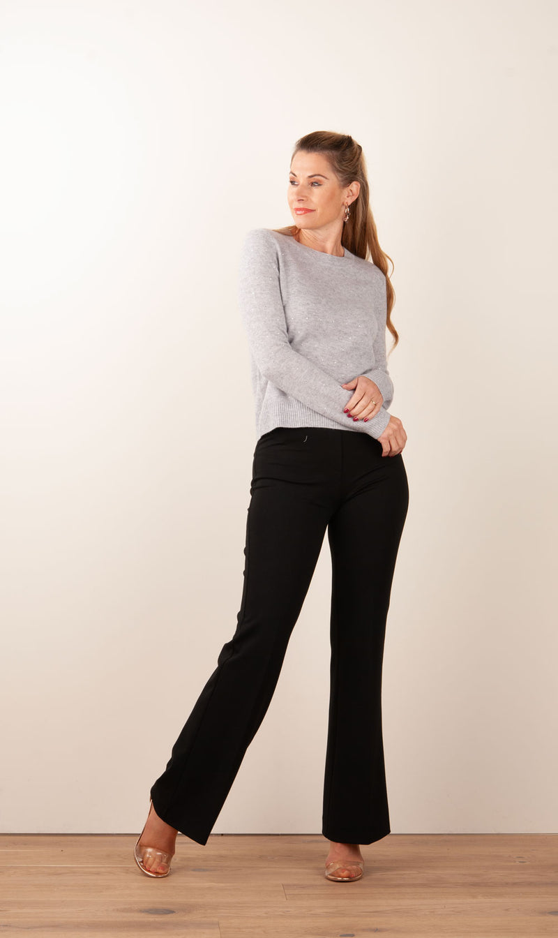 Pullover „Strass“ Melange Grau