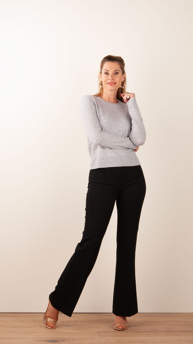 Pullover „Strass“ Melange Grau