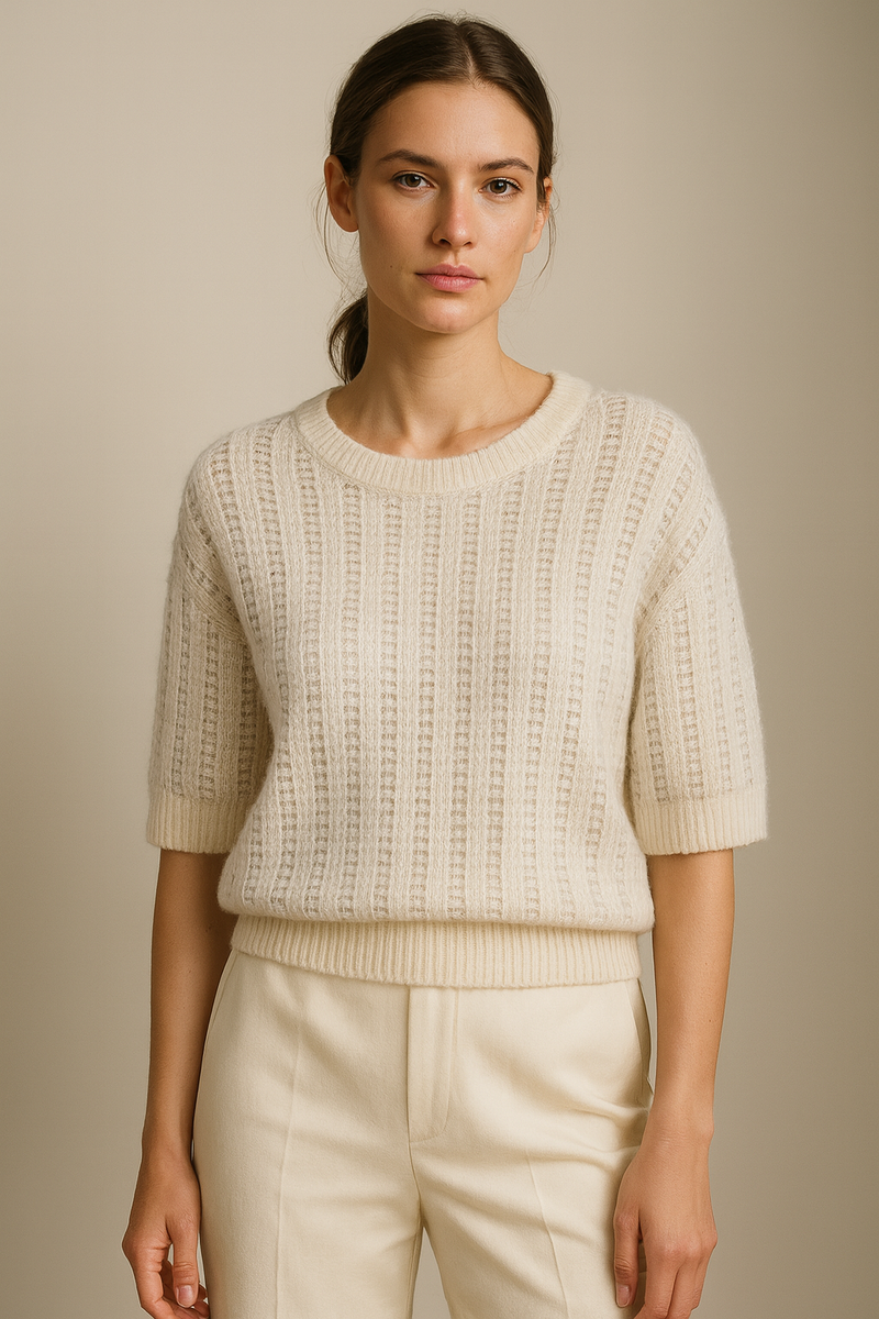 Pullover „Lurex“ Offwhite