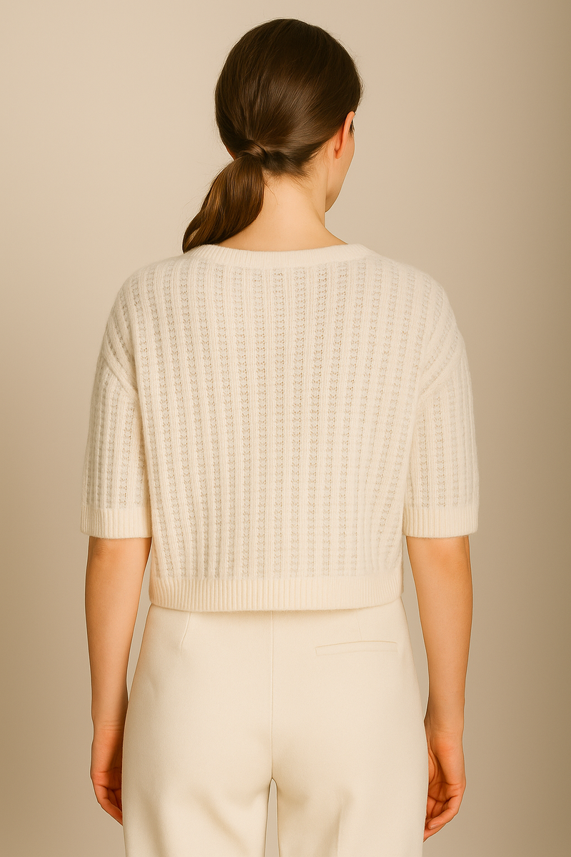 Pullover „Lurex“ Offwhite