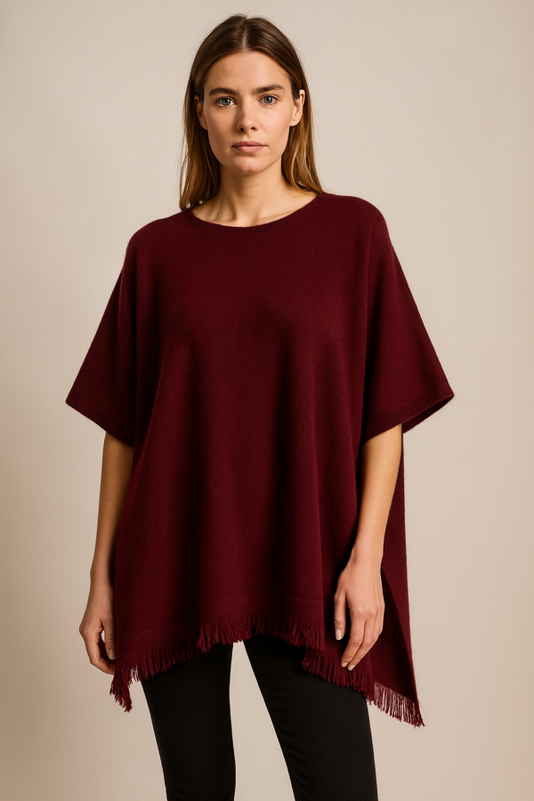 Kaschmir Pullover „Poncho Cut“ Barolo