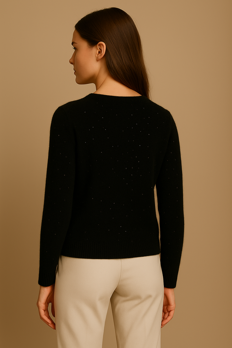 Pullover „Pailletten“ Schwarz