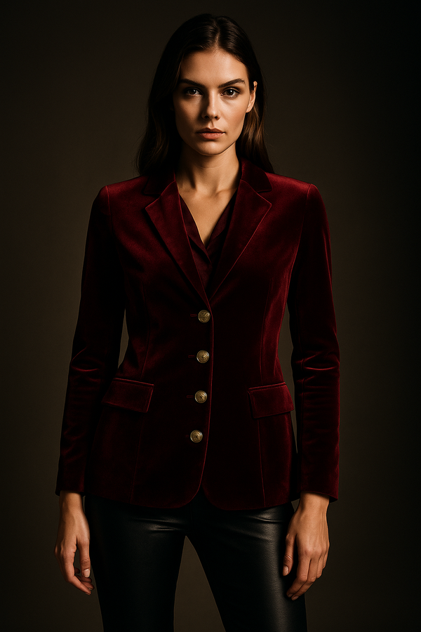 Samt Blazer Barolo