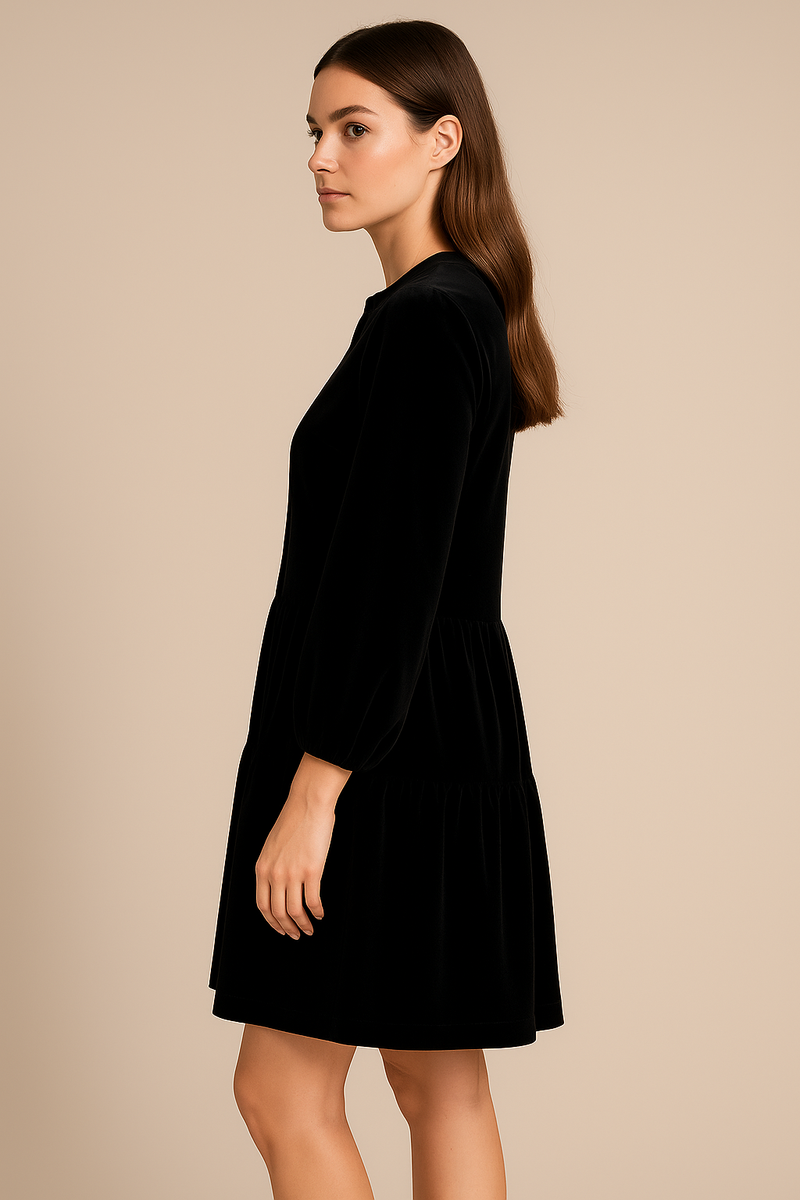 Samt Kleid Schwarz