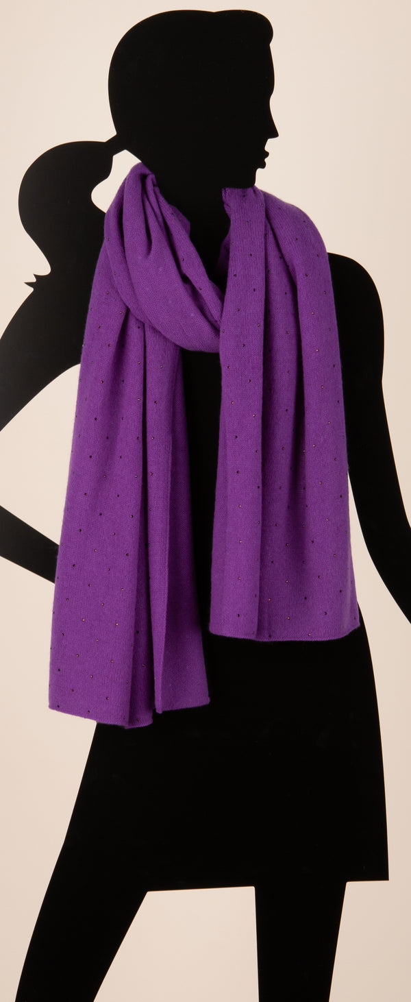 Kaschmir Schal „Strass“ Lila