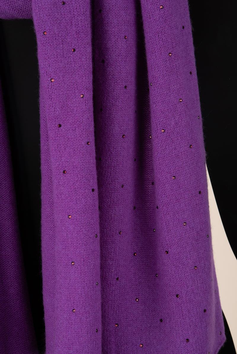 Kaschmir Schal „Strass“ Lila
