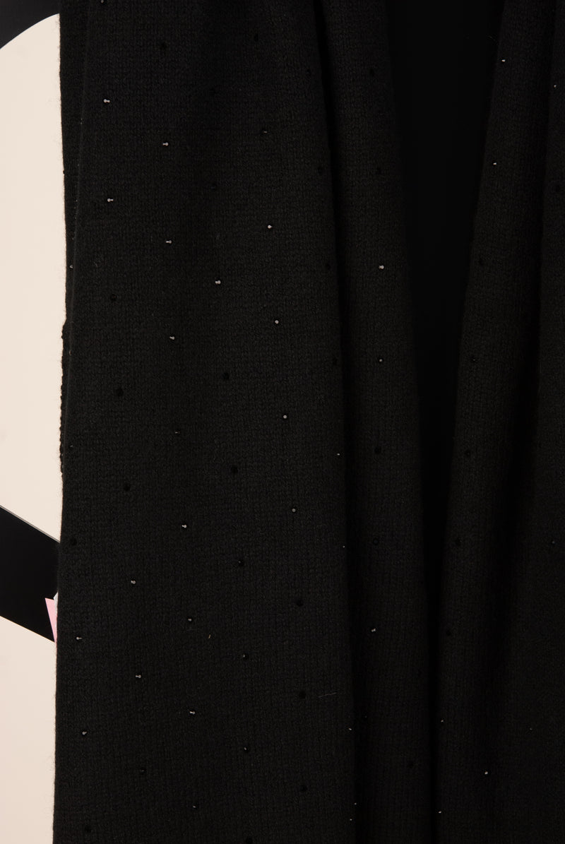 Kaschmir Schal „Strass“ Schwarz