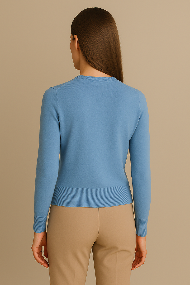 Kaschmir Strickjacke Hellblau