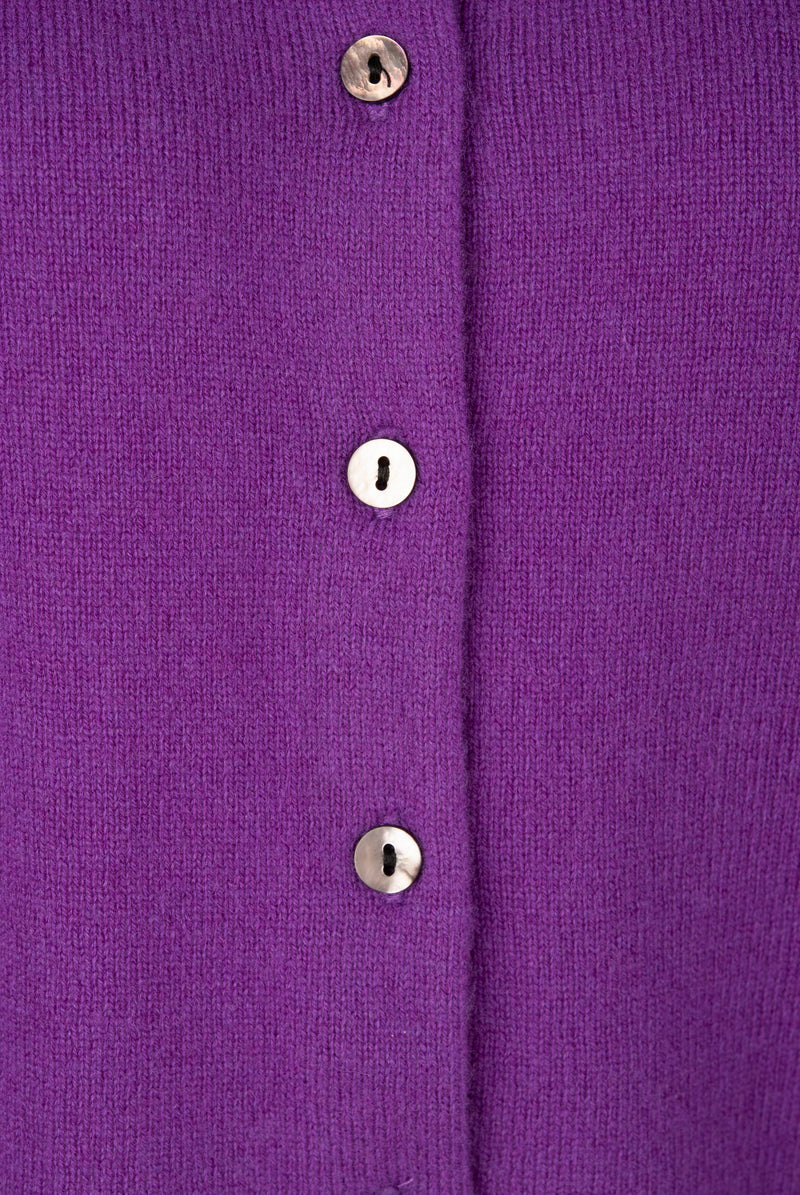 Kaschmir Strickjacke Lila