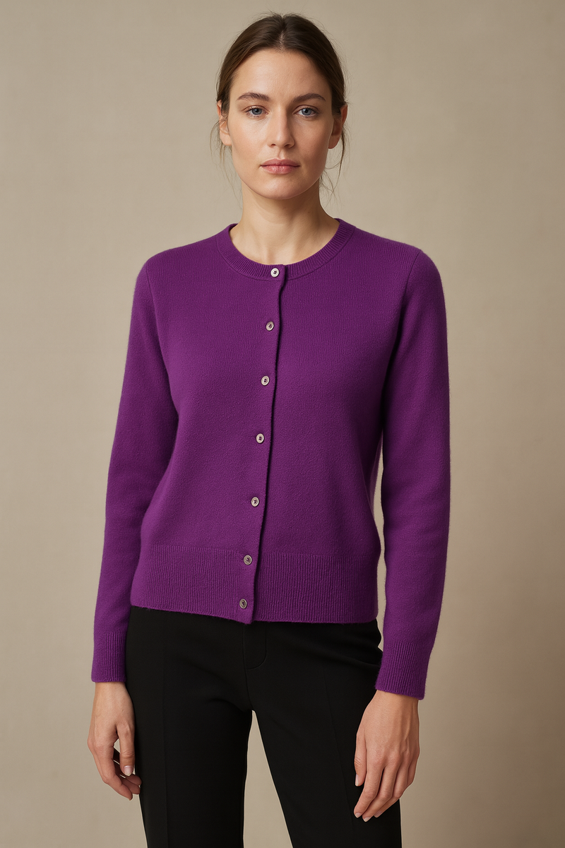 Kaschmir Strickjacke Lila