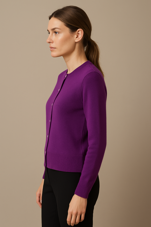 Kaschmir Strickjacke Lila