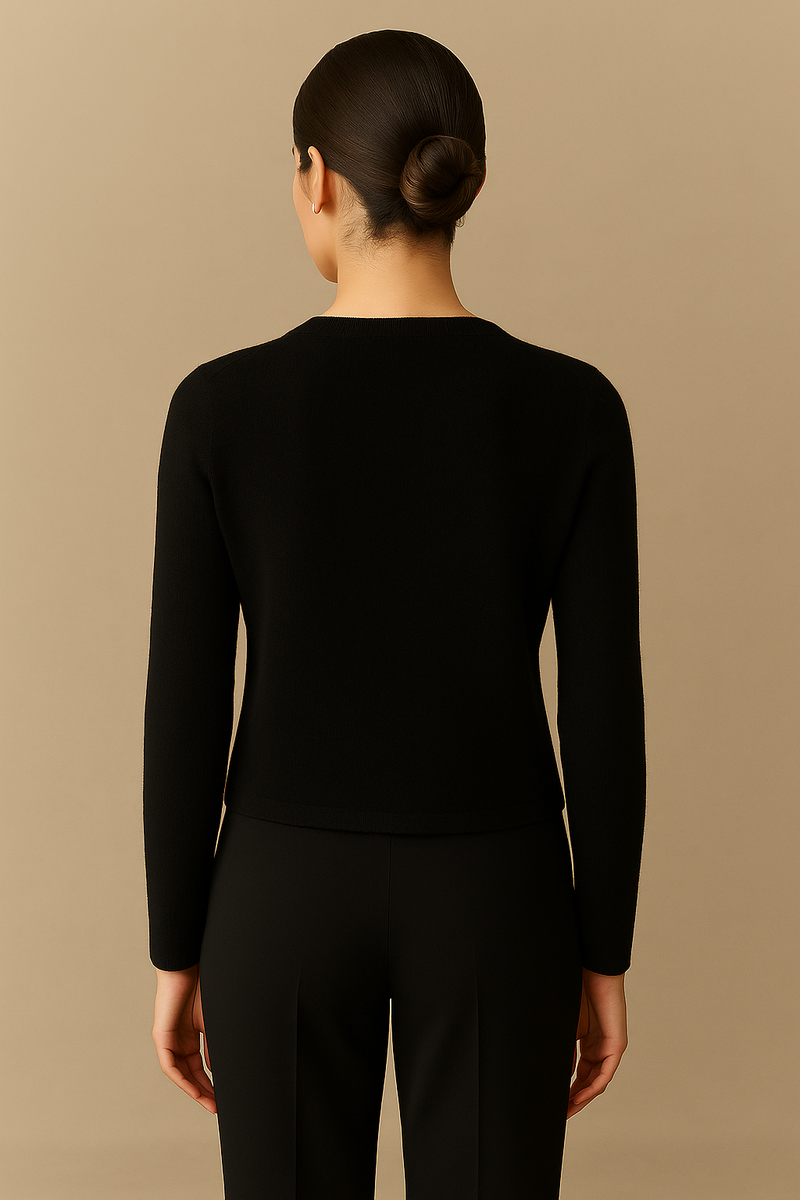 Kaschmir Strickjacke Schwarz
