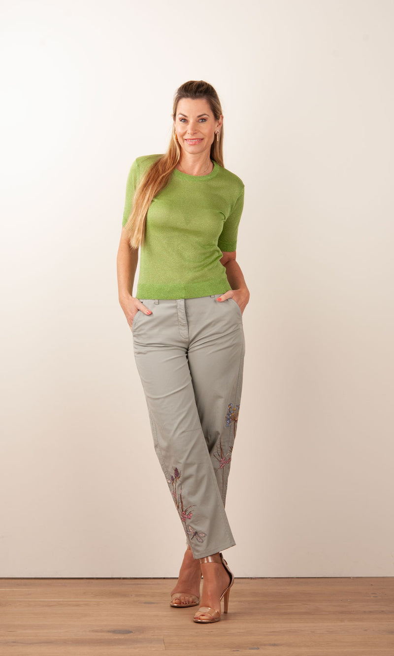 Pullover „Lurex“ Grün