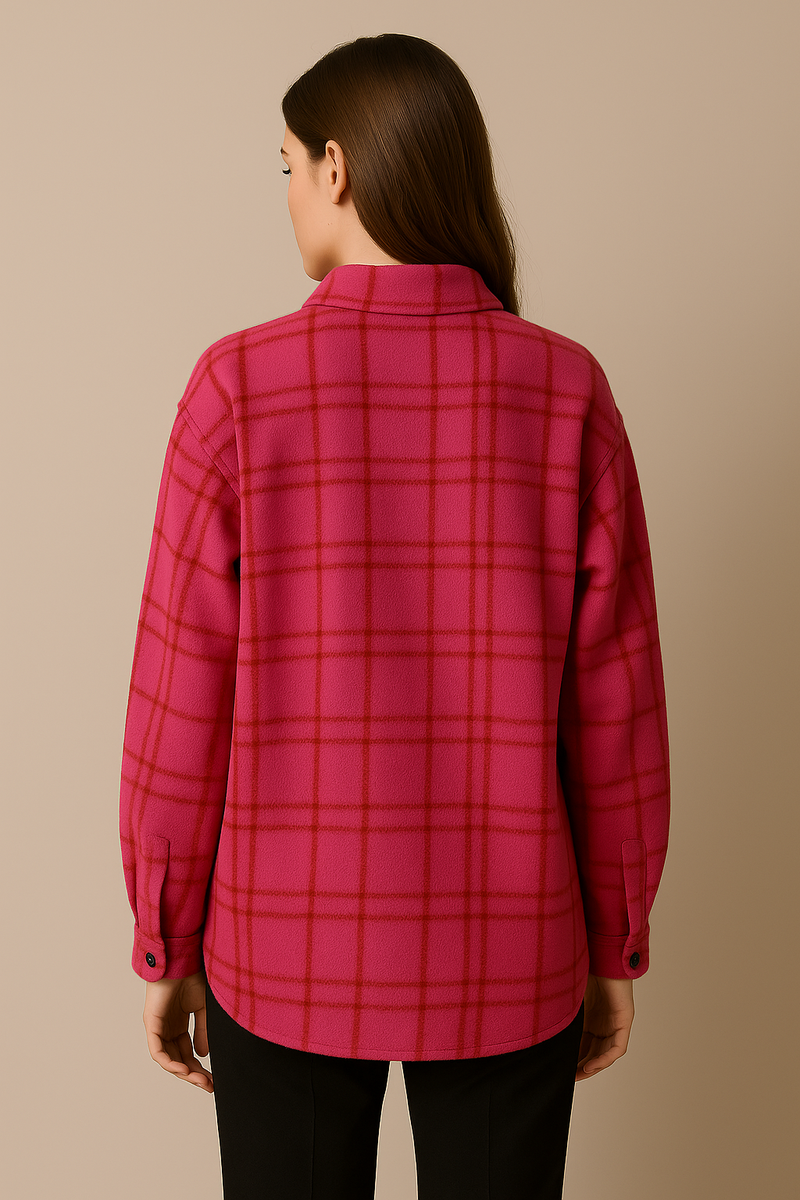 Holzfäller Shacket „Ciao Amore“ Pink | Multicolor