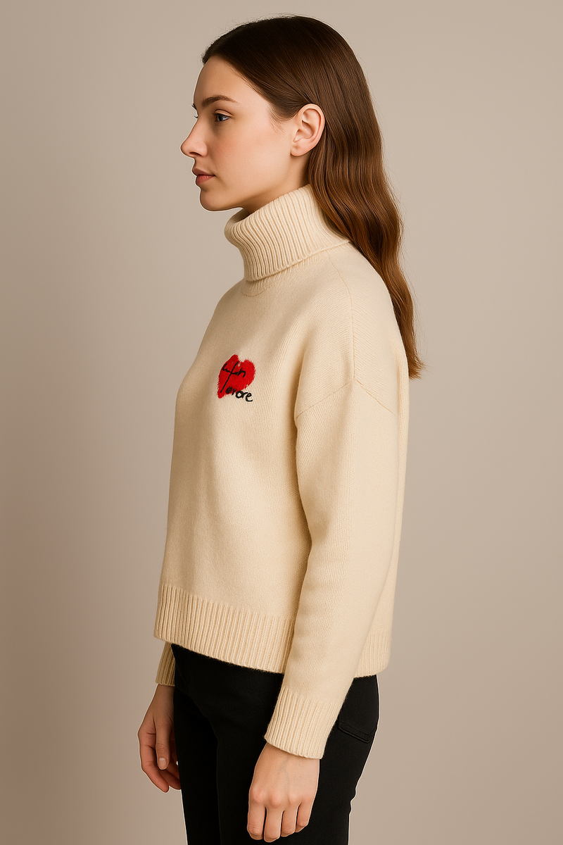 Pullover „Ciao Amore“ Creme
