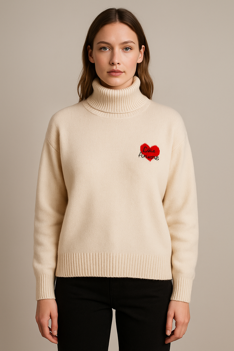 Pullover „Ciao Amore“ Creme