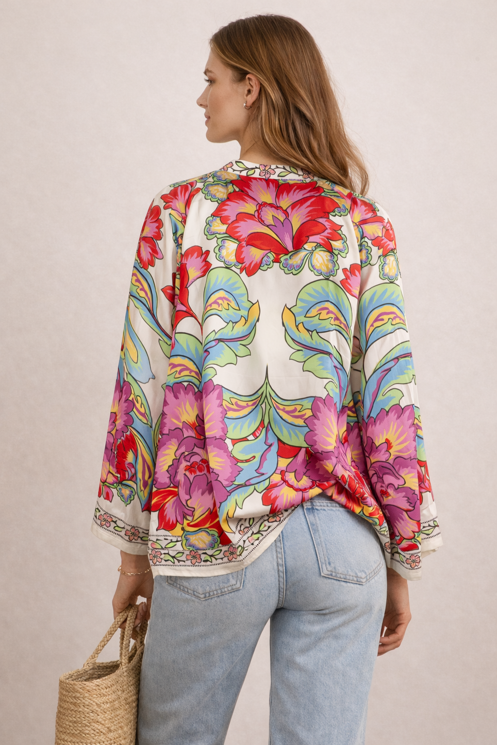 Tunika-Bluse Weiß | Multicolor