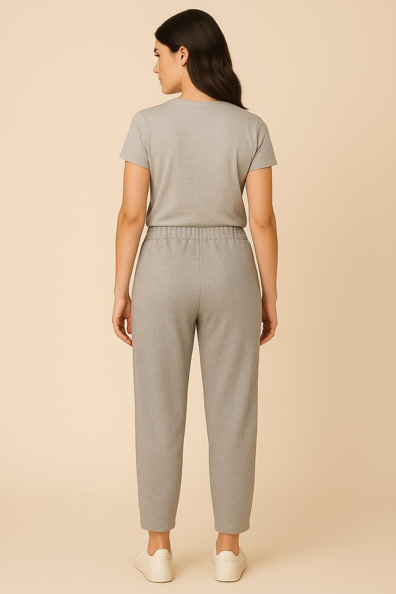 Loungehose „Strass“ Melange Grau