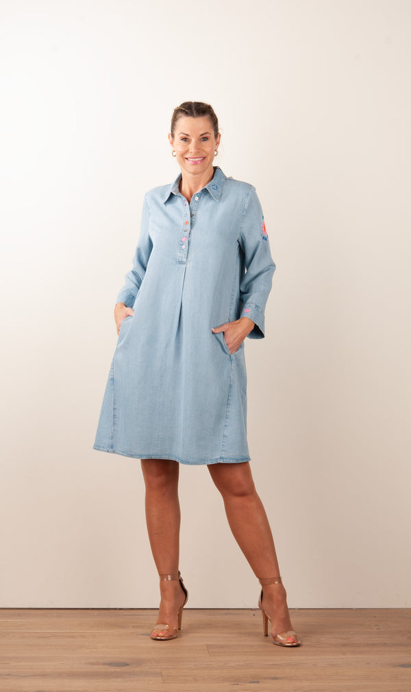 Kleid Jeansblau
